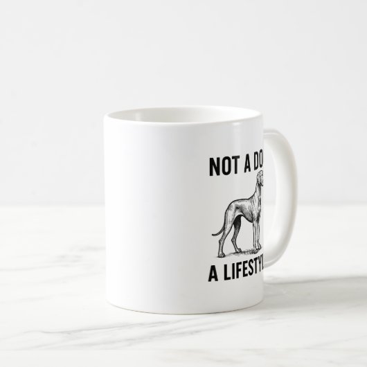 Great Dane Shirt – “Not a Dog. A Lifestyle.” Funny Koffiemok (Voorkant rechts)
