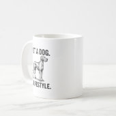 Great Dane Shirt – “Not a Dog. A Lifestyle.” Funny Koffiemok (Voorkant links)