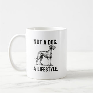 Great Dane Shirt – “Not a Dog. A Lifestyle.” Funny Koffiemok