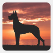 Great Dane Sienna Sunset Sticker (Voorkant)