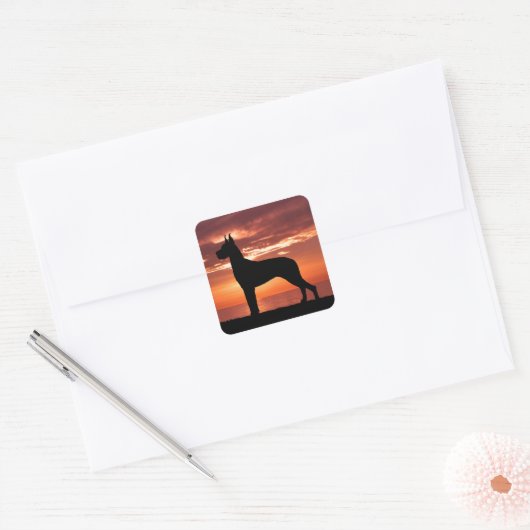Great Dane Sienna Sunset Sticker (Envelop)
