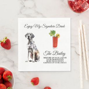 Great Dane Signature Drank Hond Foto Servet