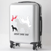 Great Dane Silhouet Sticker (Koffer)