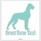 Great Dane Silhouet transparant Sticker (Vel)