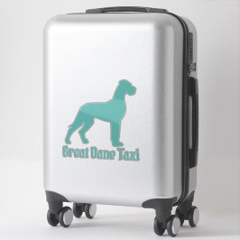 Great Dane Silhouet transparant Sticker