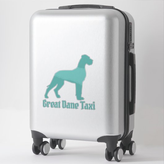 Great Dane Silhouet transparant Sticker (Koffer)