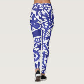 Great Dane Silhouette blauw Patroon Leggings (Achterkant)