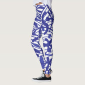 Great Dane Silhouette blauw Patroon Leggings (Links)