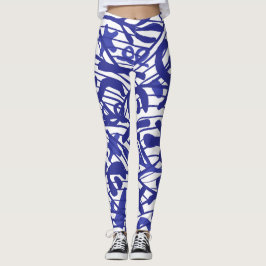 Great Dane Silhouette blauw Patroon Leggings