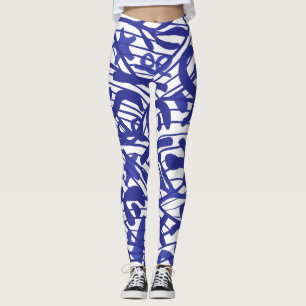 Great Dane Silhouette blauw Patroon Leggings
