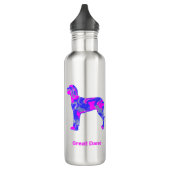 Great Dane Silhouette Dog Pink & Blue Waterfles (Links)