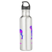 Great Dane Silhouette Dog Pink & Blue Waterfles (Achterkant)