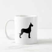 Great Dane silhouette Koffiemok (Links)