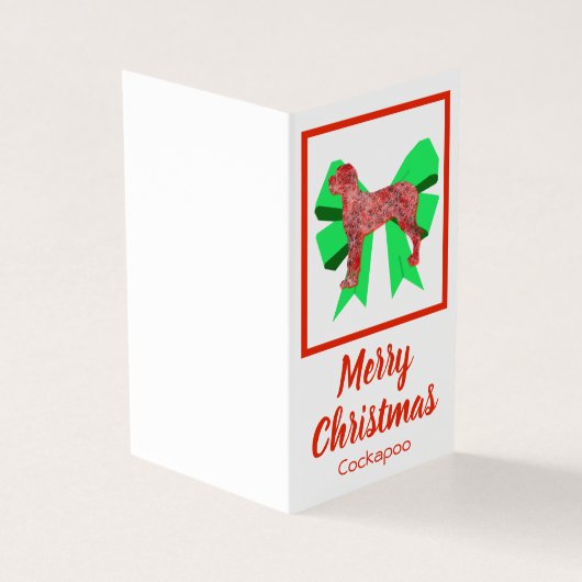 Great Dane Silhouette-Label met kerstcadeau voor k Kaart (Buitenkant)