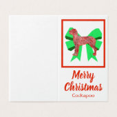 Great Dane Silhouette-Label met kerstcadeau voor k Kaart (Buitenkant ongevouwen)