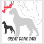 Great Dane Silhouette Sticker (Vel)