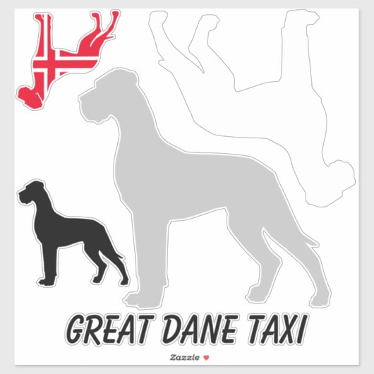 Great Dane Silhouette Sticker (Vel)