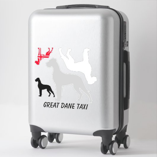 Great Dane Silhouette Sticker (Koffer)