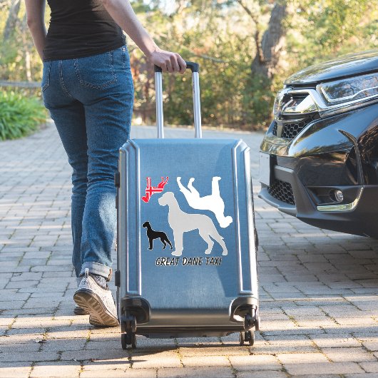 Great Dane Silhouette Sticker (Koffer Insitu)