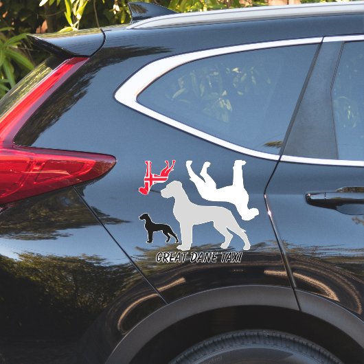 Great Dane Silhouette Sticker (Auto Zijkant)