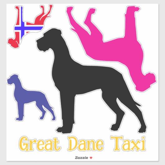Great Dane Silhouette transparante Sticker (Vel)