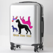 Great Dane Silhouette transparante Sticker (Koffer)
