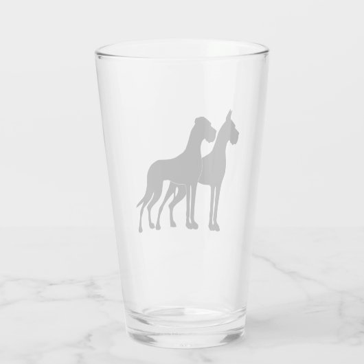 Great Dane Silhouettes Beer Glas (Achterkant)