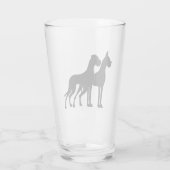 Great Dane Silhouettes Bierglas Glas (Achterkant)