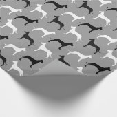 Great Dane Silhouettes Pattern Cadeaupapier (Hoek)