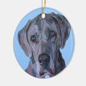 Great Dane Silver Merle Ornament (Links)