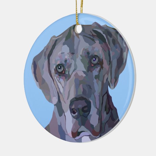 Great Dane Silver Merle Ornament (Links)