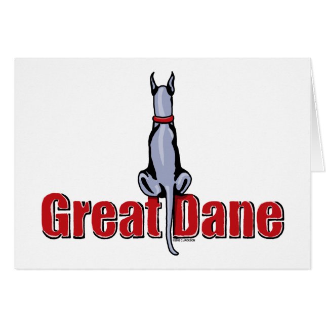Great Dane Sit Blue (Voorkant Horizontaal)
