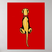 Great Dane Sit Fawn UC Poster (Voorkant)