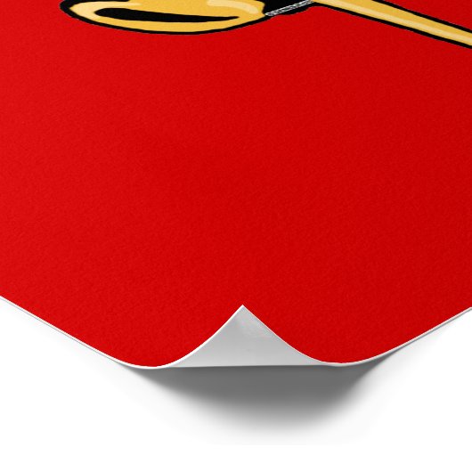 Great Dane Sit Fawn UC Poster (Hoek)