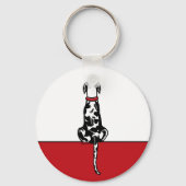 Great Dane Sit Harle UC Sleutelhanger (Voorkant)