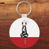 Great Dane Sit Harle UC Sleutelhanger (Voorkant)