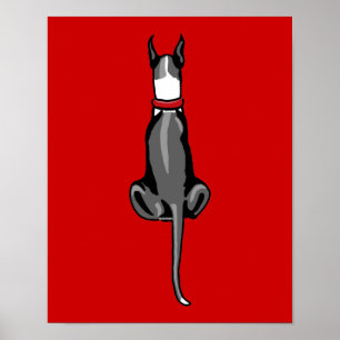 Great Dane Sit Mantle Poster