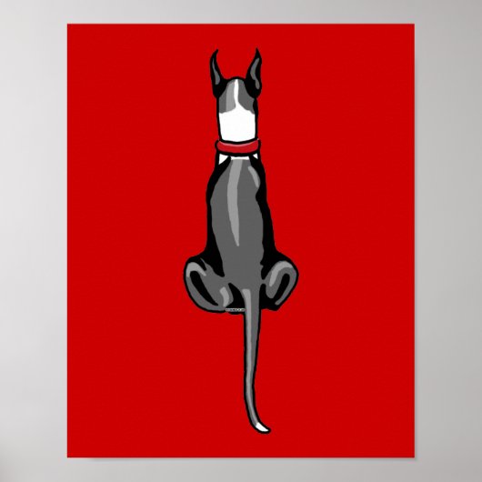 Great Dane Sit Mantle Poster (Voorkant)
