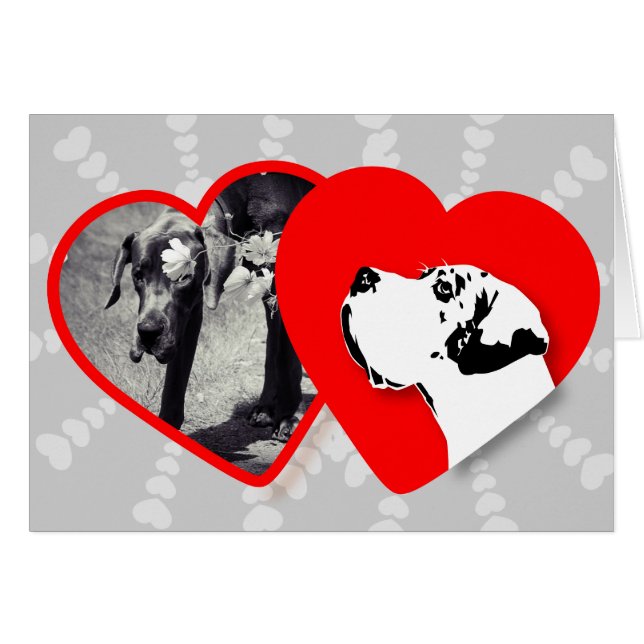 Great Dane Sjabloon Kaart (Voorkant Horizontaal)