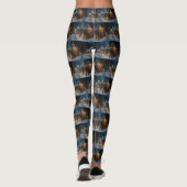 Great Dane Sneeuw Slede Kerst Decoratie Leggings (Achterkant)