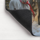 Great Dane Sneeuw Slede Kerst Decoratie Muismat (Hoek)