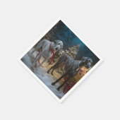 Great Dane Sneeuw Slede Kerst Decoratie Servet (Hoek)