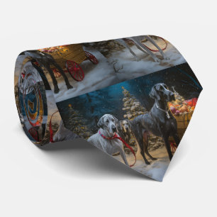 Great Dane Sneeuw Slede Kerst Decoratie Stropdas
