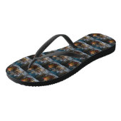 Great Dane Sneeuw Slede Kerst Decoratie Teenslippers (Schuin)