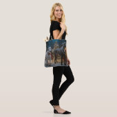 Great Dane Sneeuw Slede Kerst Decoratie Tote Bag (Op model)