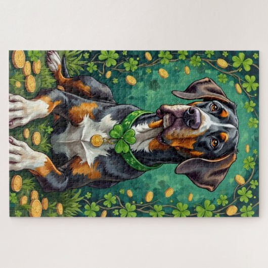 Great Dane St Patrick’s Day Lucky Dog Legpuzzel (Horizontaal)