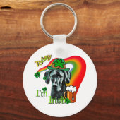 Great Dane St. Patrick's Day Sleutelhanger (Voorkant)