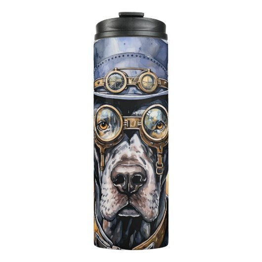 Great Dane Steampunk Hond Thermosbeker (Voorkant)