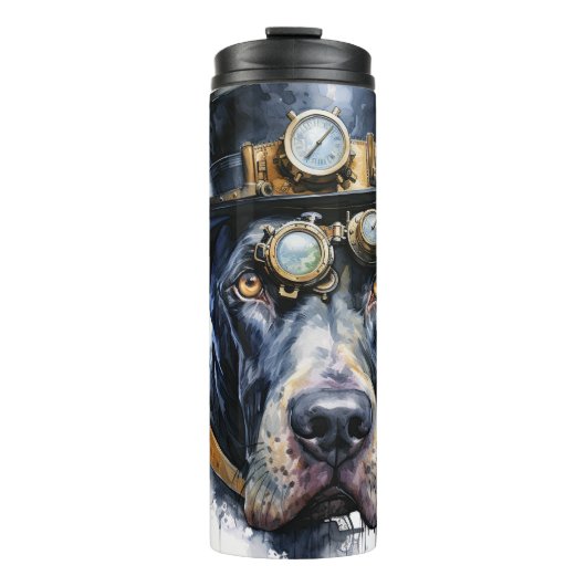 Great Dane Steampunk Hond Thermosbeker (Voorkant)