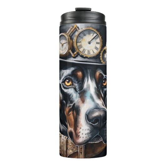 Great Dane Steampunk Hond Thermosbeker (Voorkant)